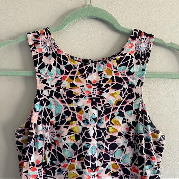 Xhilaration Multicolor Sleeveless Skater Dress Size Medium - Picture 3 of 8